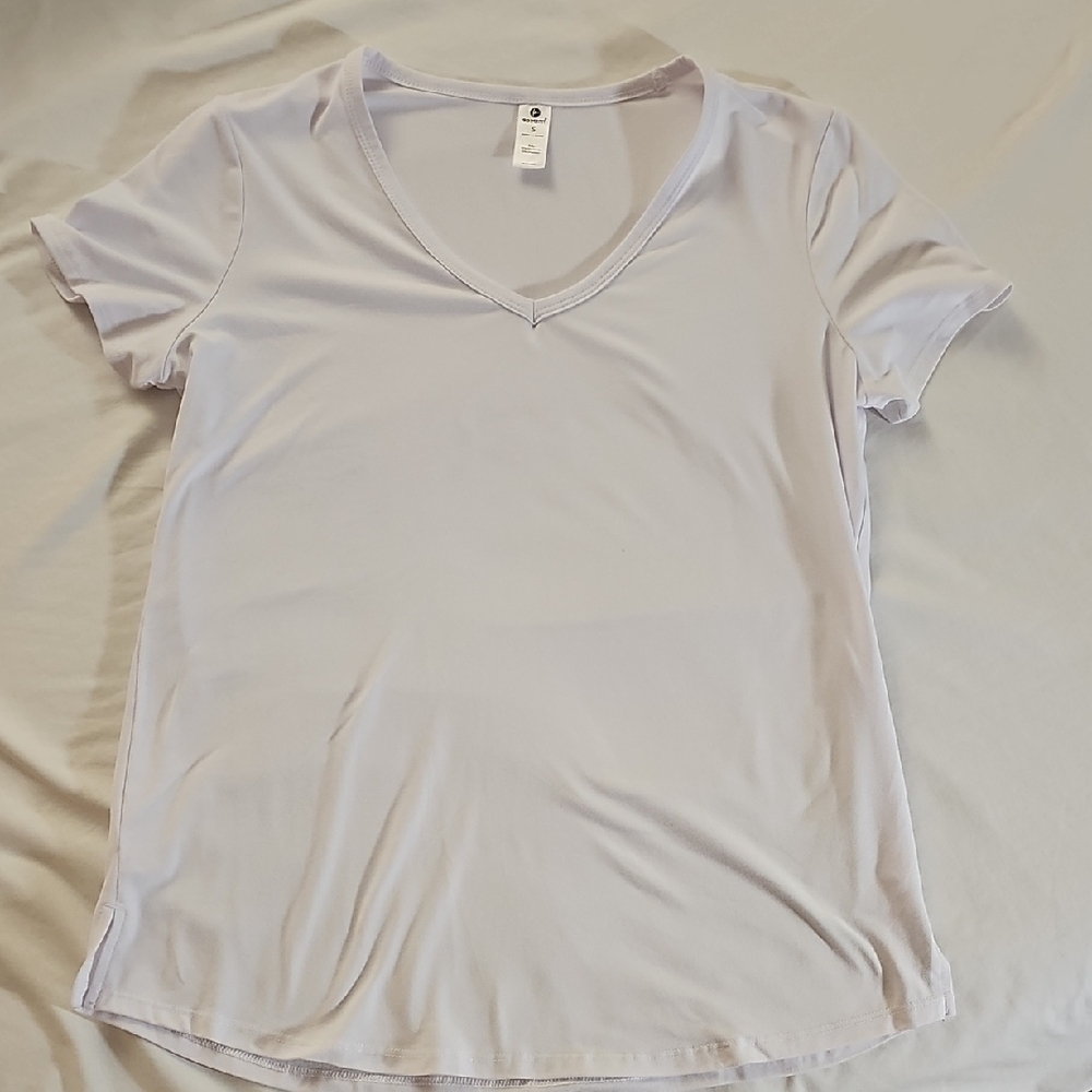 90 Degree By Reflex Soft White V-Neck Tee